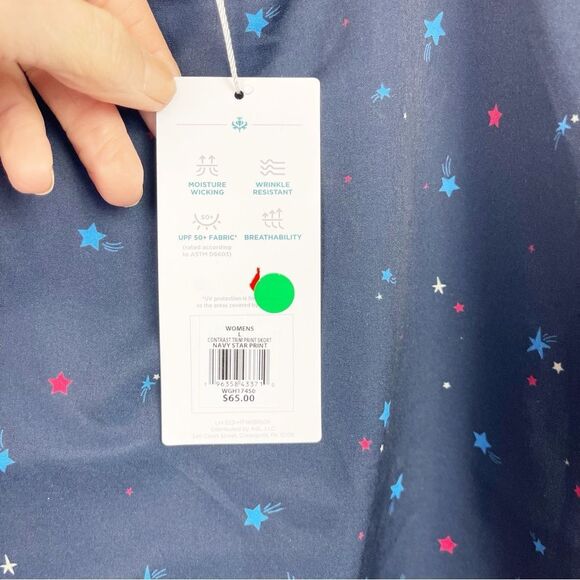 NWT *LADY HAGEN | Women's Contrast Trim Golf Skort in Red and Blue Stars Print - Picture 4 of 7